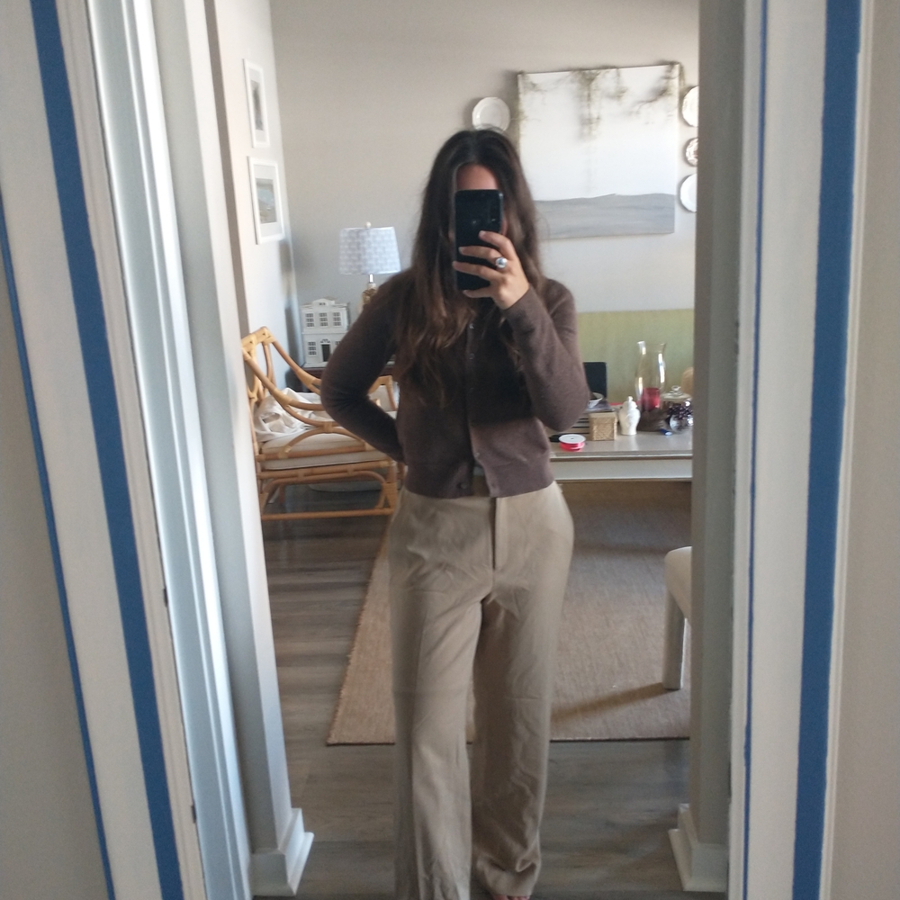 Brooks Brothers Tan Wide Leg Pants